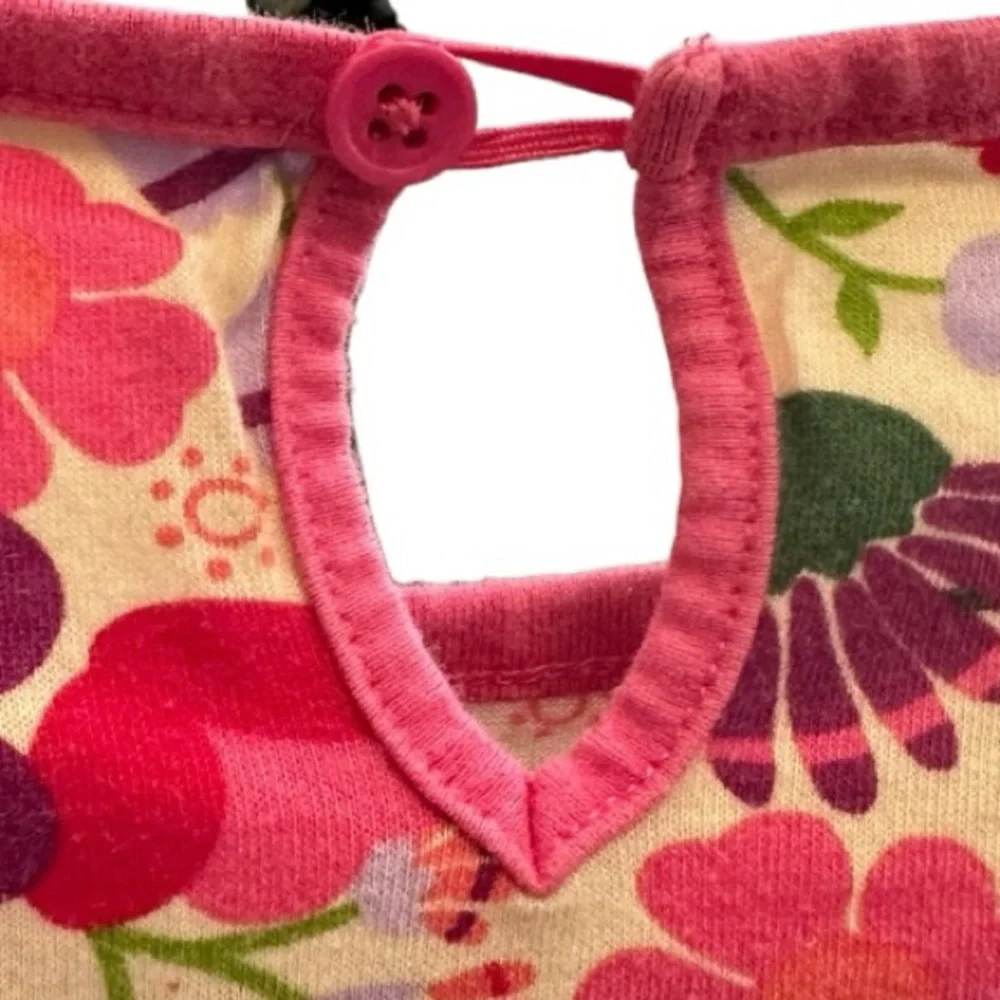 Hanna Andersson Floral Dress Girls Size 140 cm (Size 10)Long Sleeve Knee Length - Picture 3 of 7